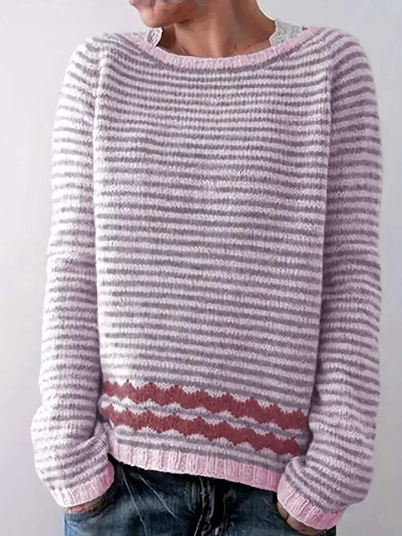 Isabelle™ | Elegant stribet sweater til hverdagskomfort