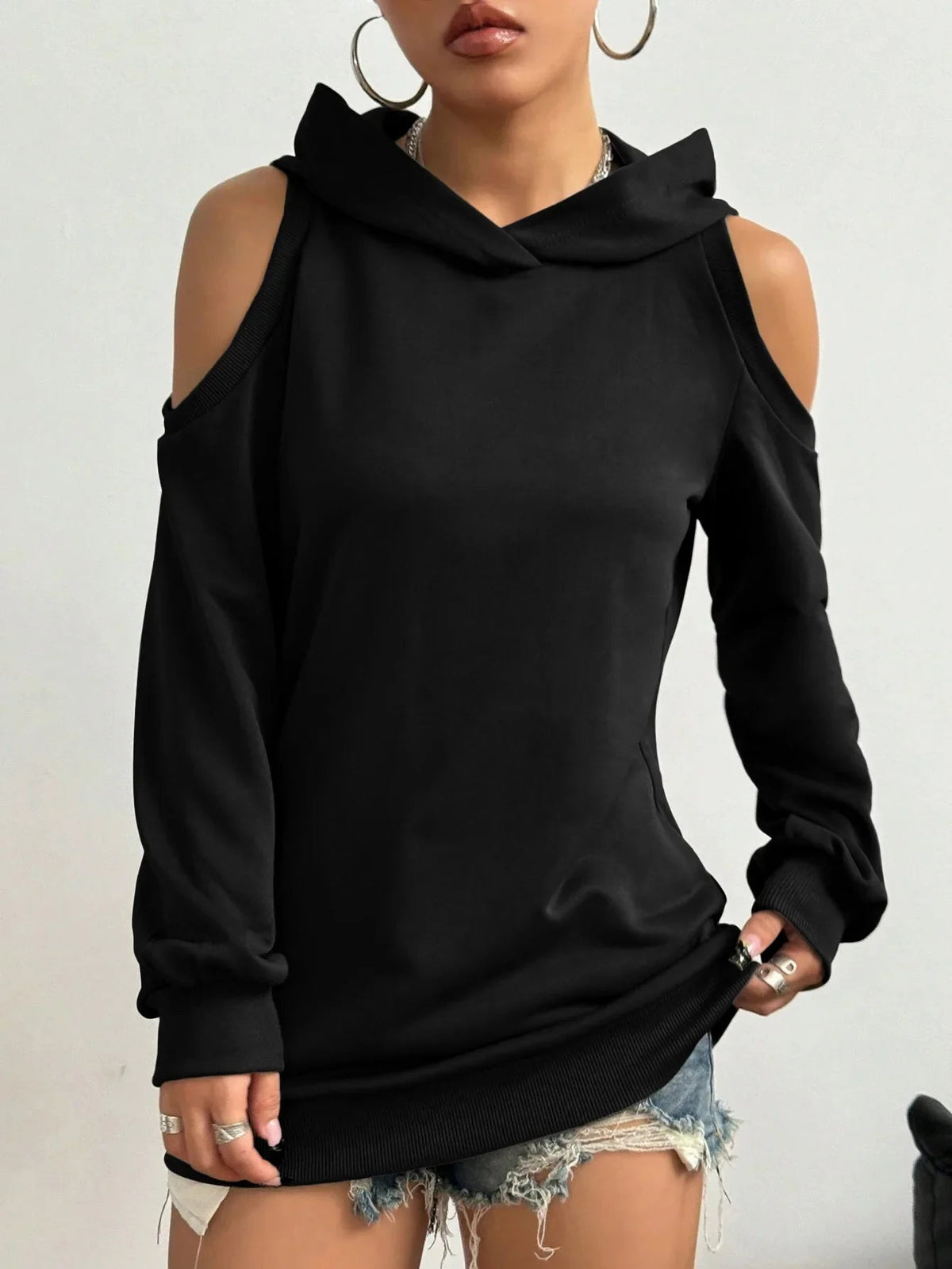Camélia™ — Elegant sweatshirt med åbne skuldre