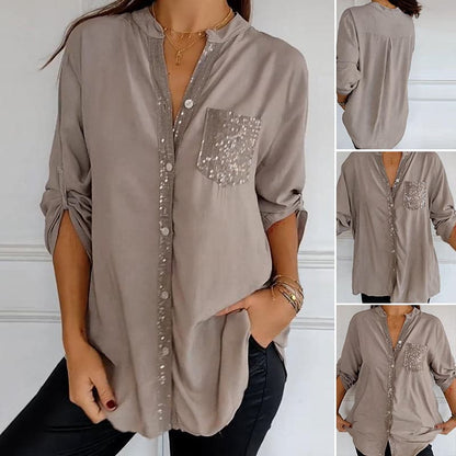 Marina™ — Elegant top med glitrende detaljer