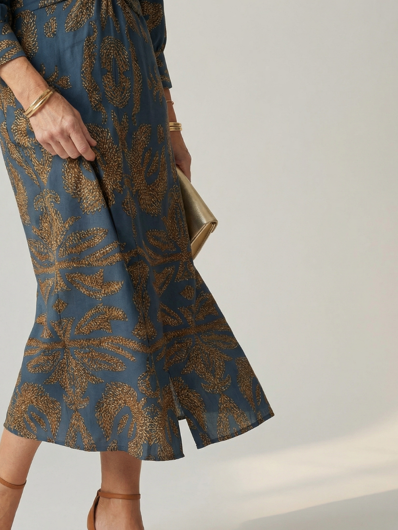 Lune | Naturlig wrap-midikjole