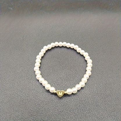 Elegant Armbånd med Initial i Hjerte (A–Z)
