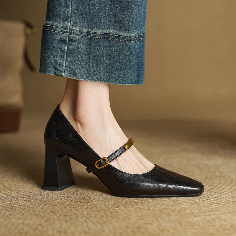 Marleon pumps i læder
