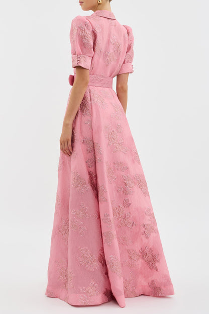 Lotte™ - Elegant blomstret kjole med taljeret pasform