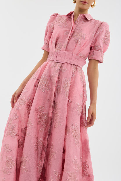 Lotte™ - Elegant blomstret kjole med taljeret pasform