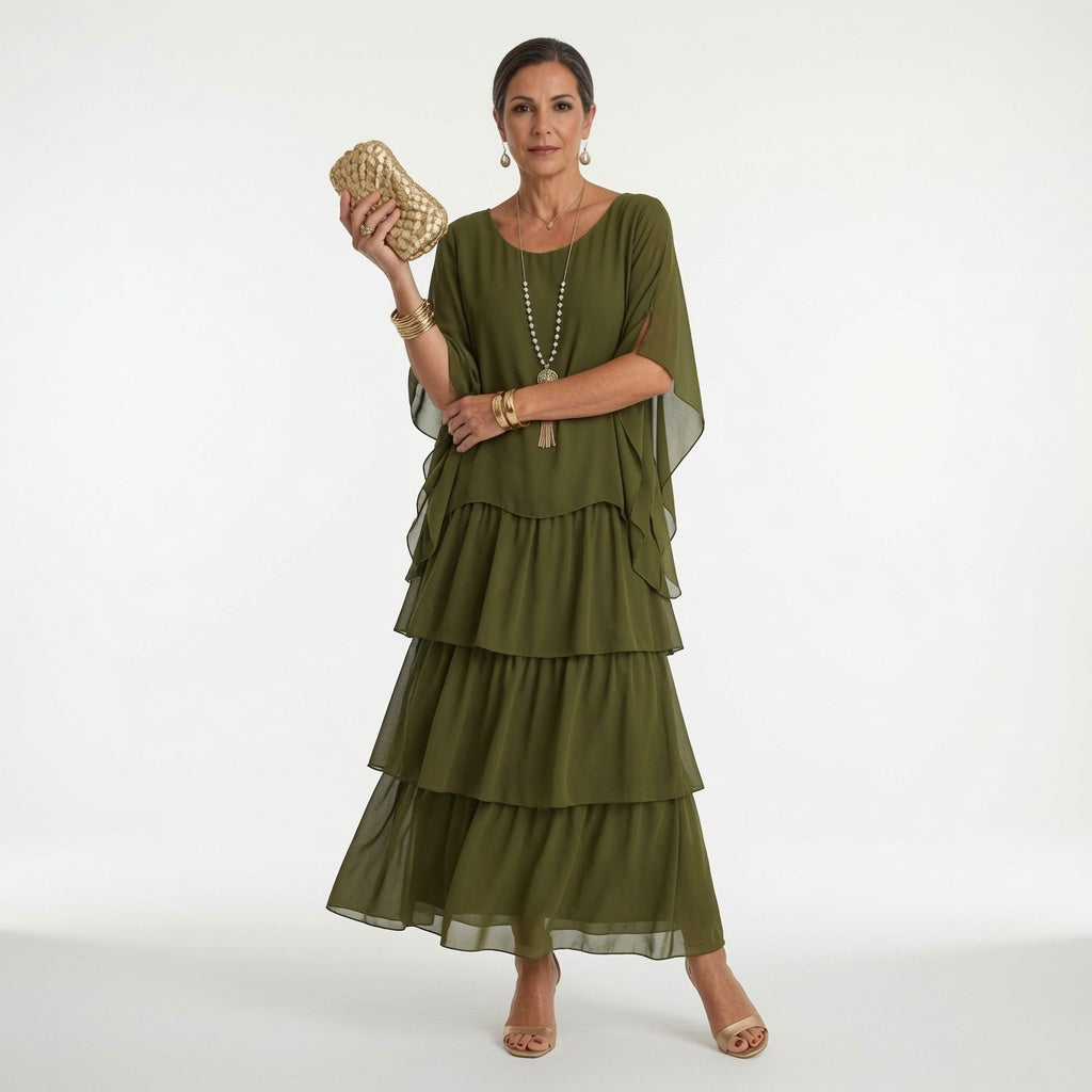 Élyssane™ — Bohemekjole med flæser i tidløs elegance