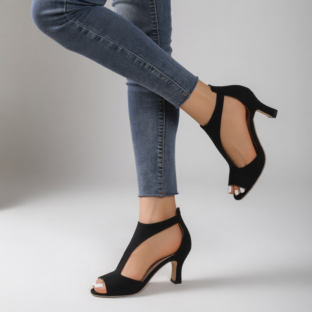 Damienne™ – Sandal med ruskindshæl, aftenelegance