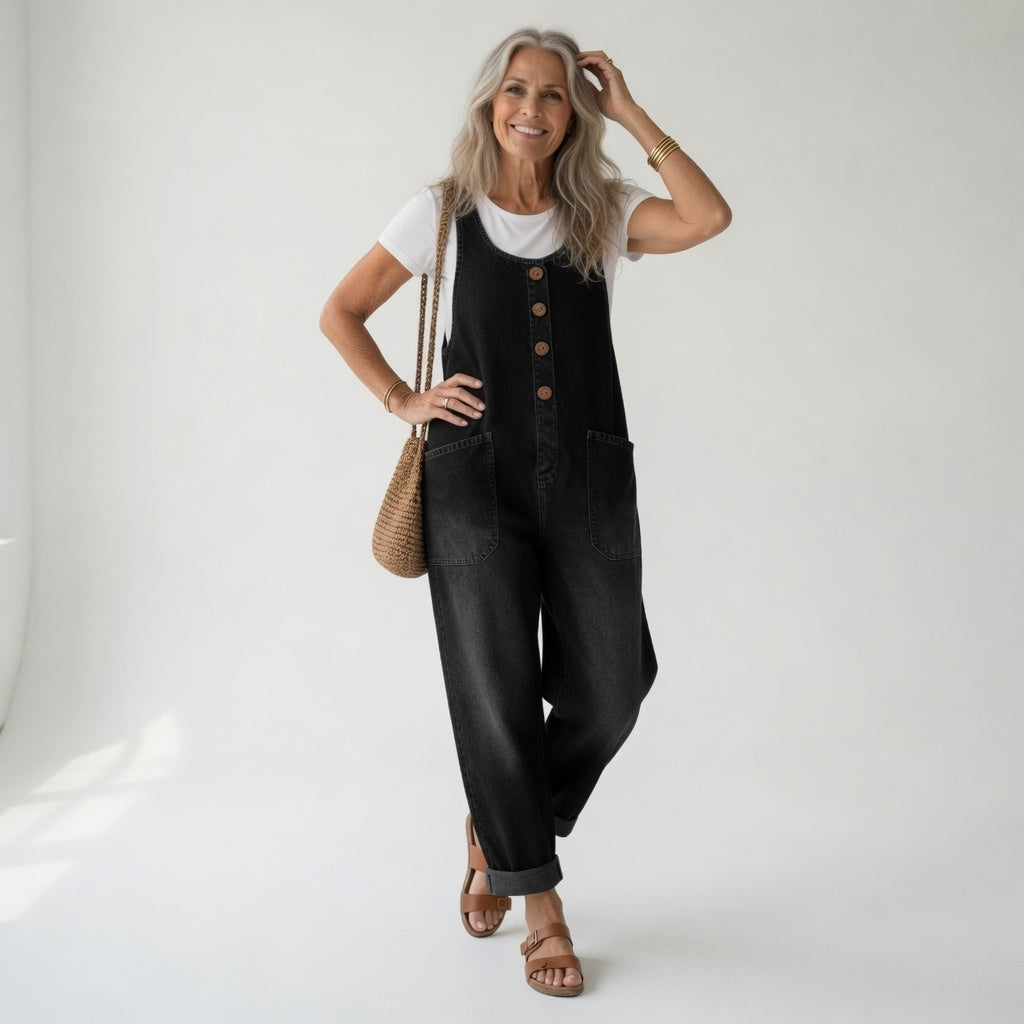 Margotine™ — Vid overall med knapper og afslappet frihed