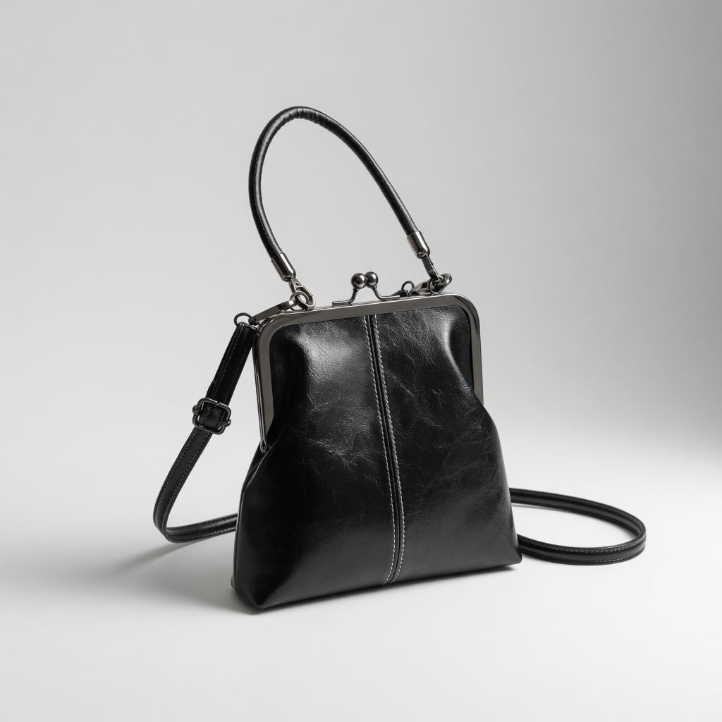 Honorine™ — Retro håndtaske med clipslukning og parisisk elegance
