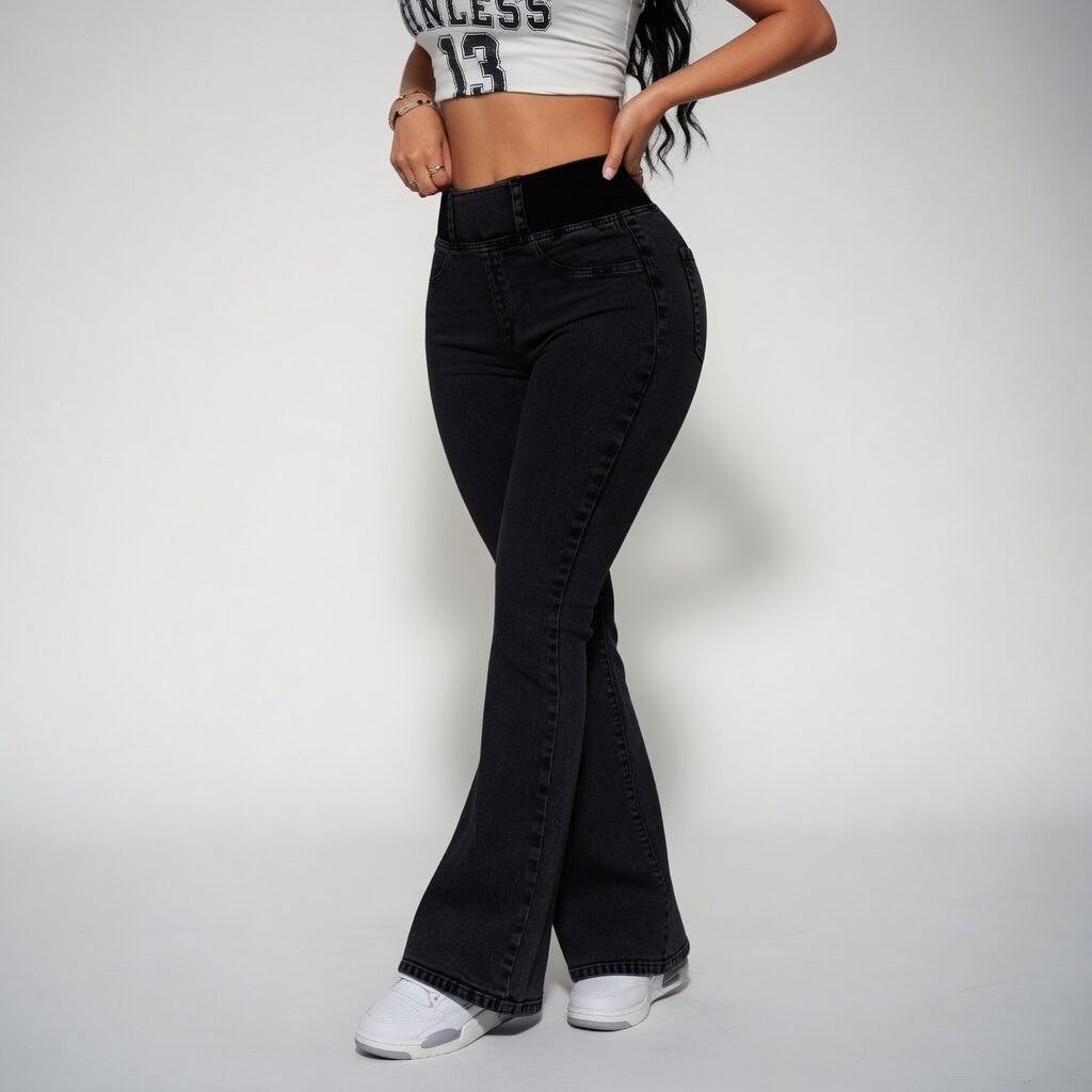 Véryliane™ — Flare-jeans med høj talje, der former figuren