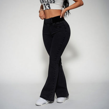 Véryliane™ — Flare-jeans med høj talje, der former figuren
