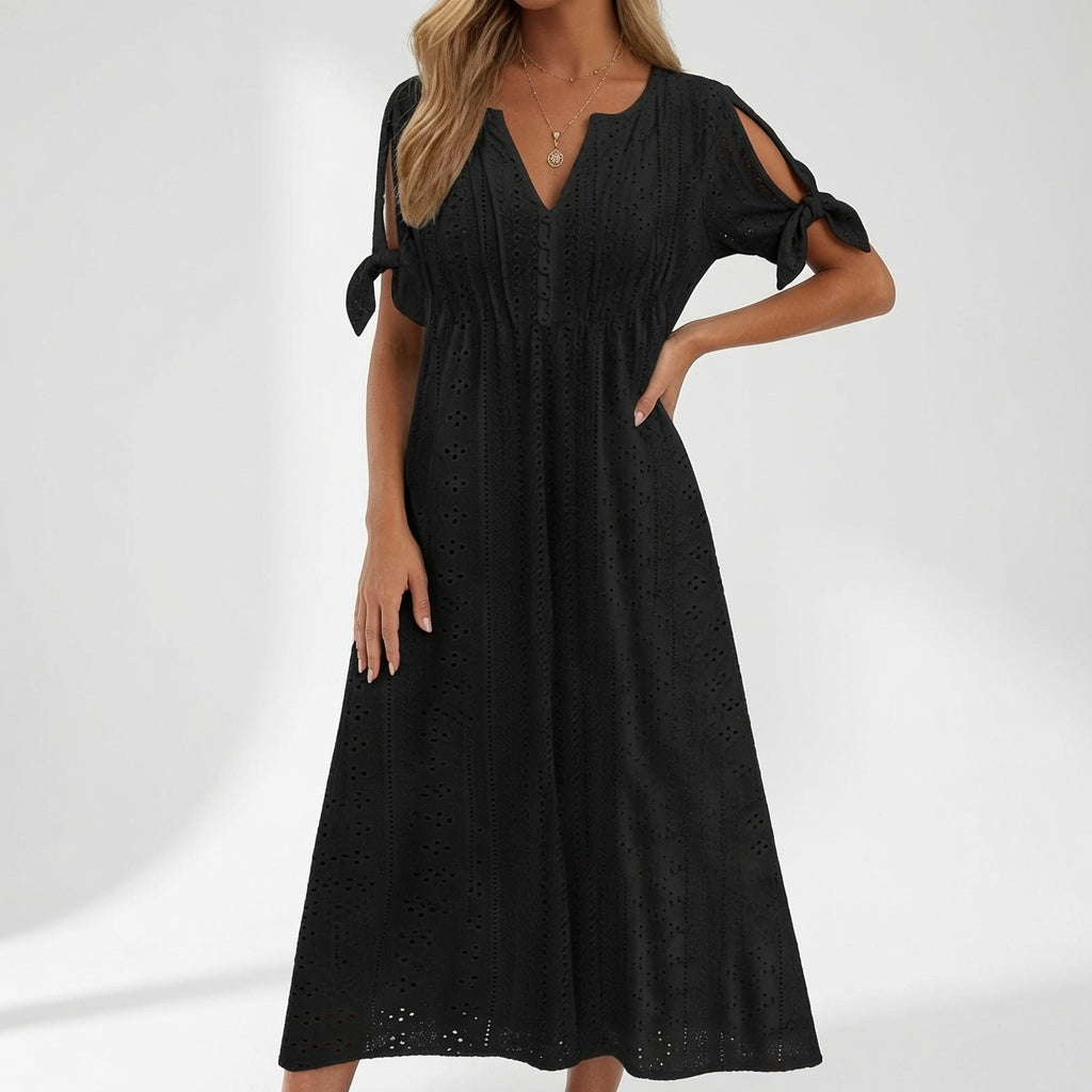Lorélia™ — Broderet boheme-kjole med sommerlig elegance