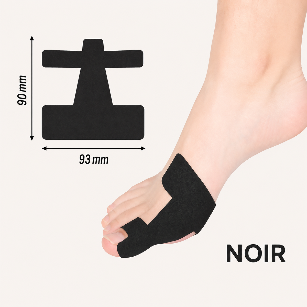 Comforté™ — Forskåret hallux valgus-tape, kinesiologi, aktiv komfort