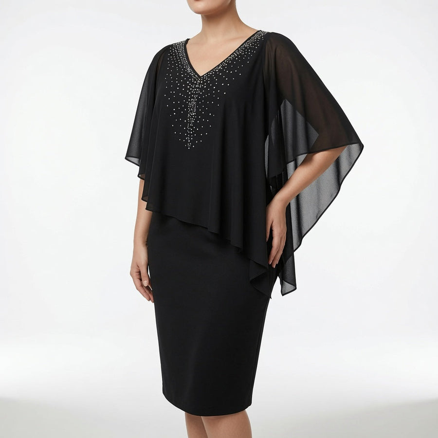 Marovelle™ — Elegant draperet kjole med raffineret glød