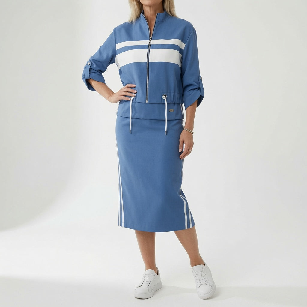 Bérénice™ – Matchende sæt med crop top og midinederdel