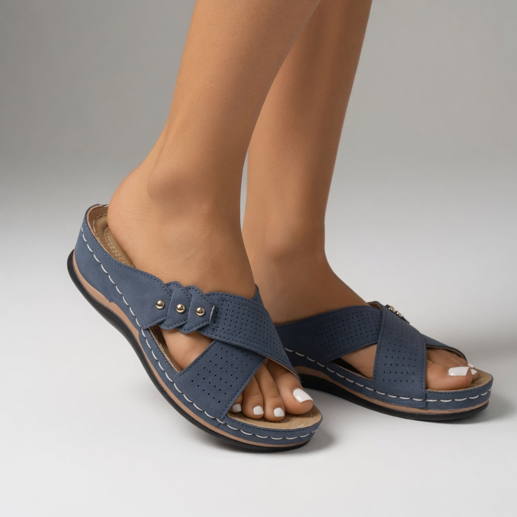 Raphaëlle™ — Elegante sandaler med krydsede remme og naturlig komfort
