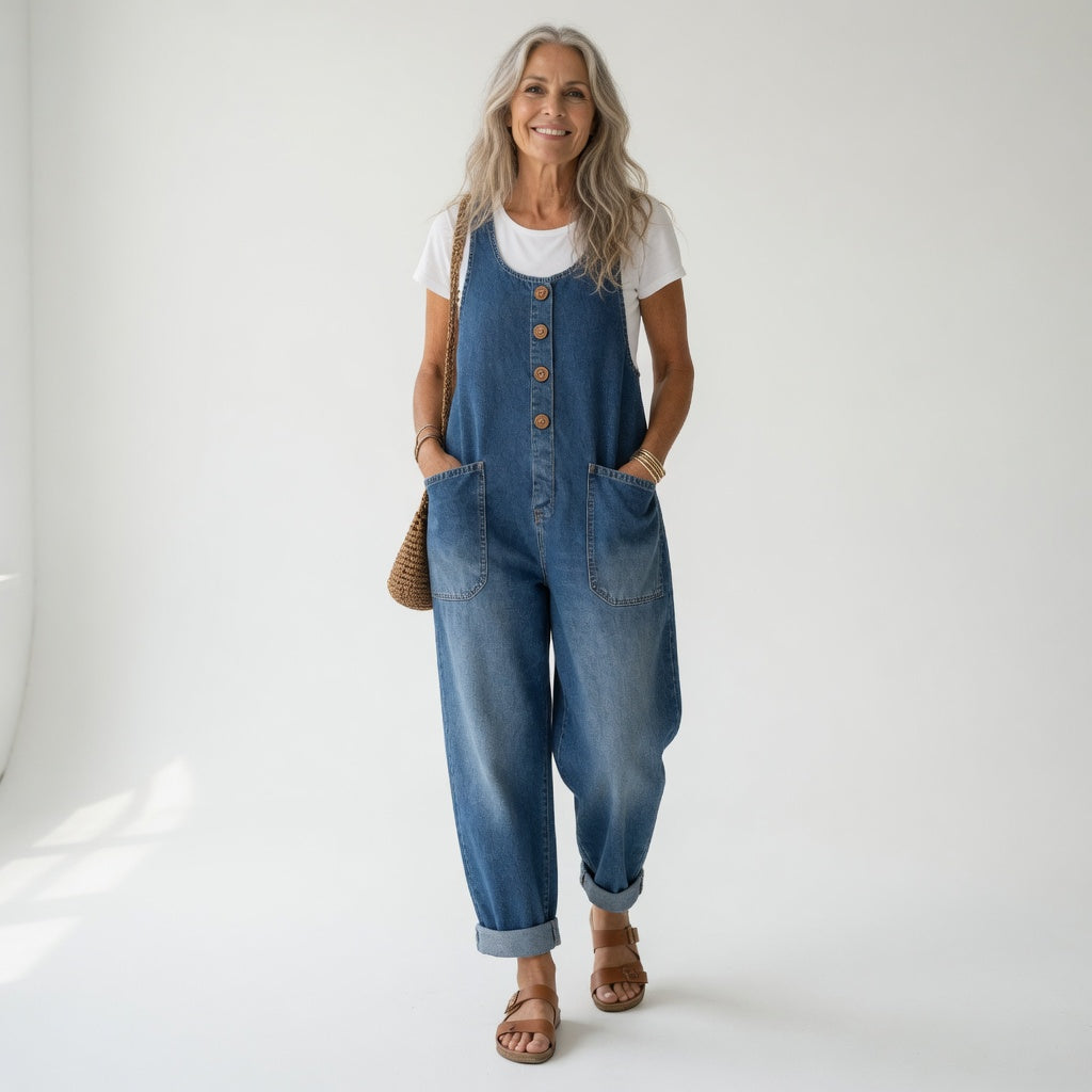 Margotine™ — Vid overall med knapper og afslappet frihed