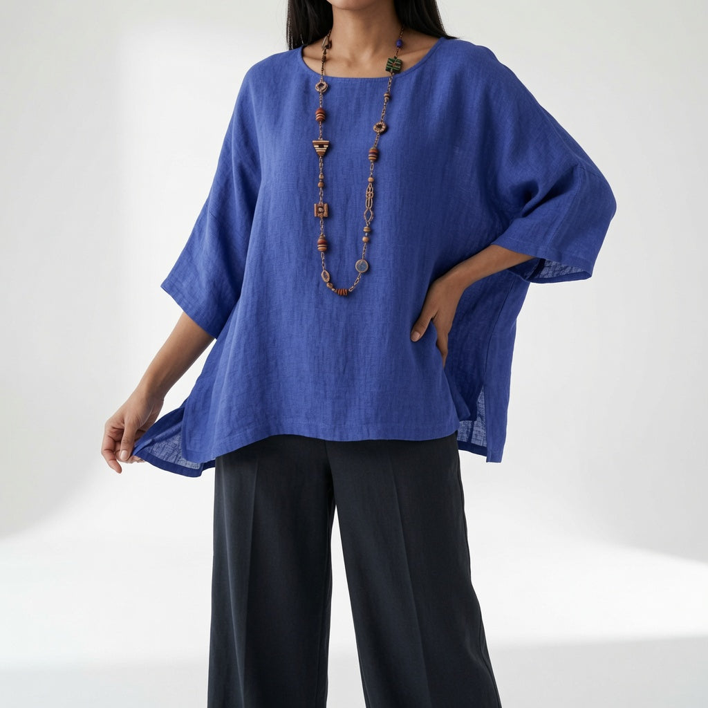 Ésmélia™ — Løstsiddende bluse med naturlig elegance