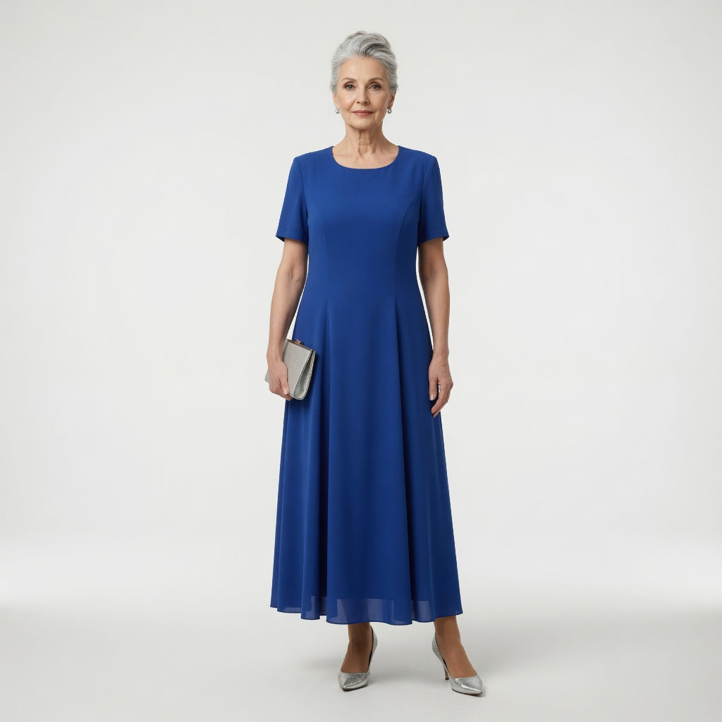 Victorine™ — Lang festkjole med elegant blomsterdesign