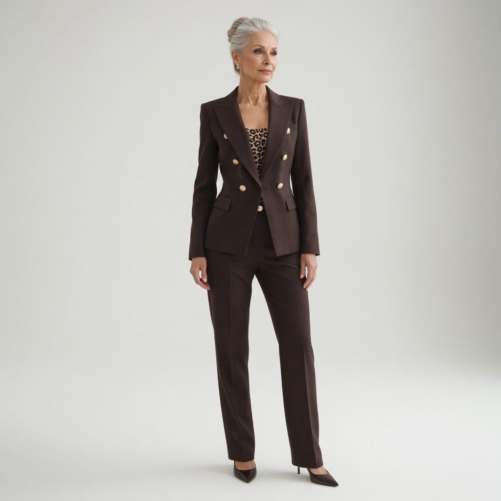 Odette™ — Elegant buksedragt med flydende fald
