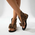 Gul og brun leopardprint