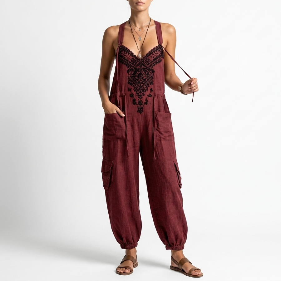 Évorélia™ — Flydende bohemejumpsuit med naturlig elegance