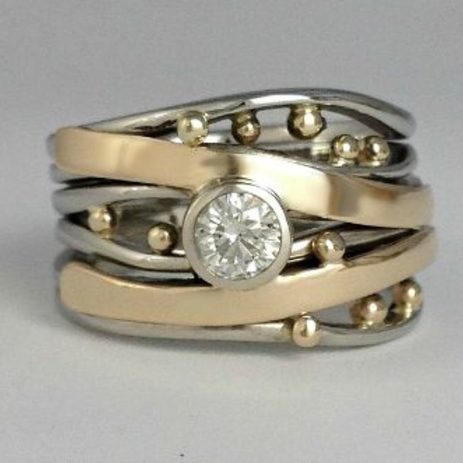 Forgyldt Ring med Indfatning™ – Vintageglans