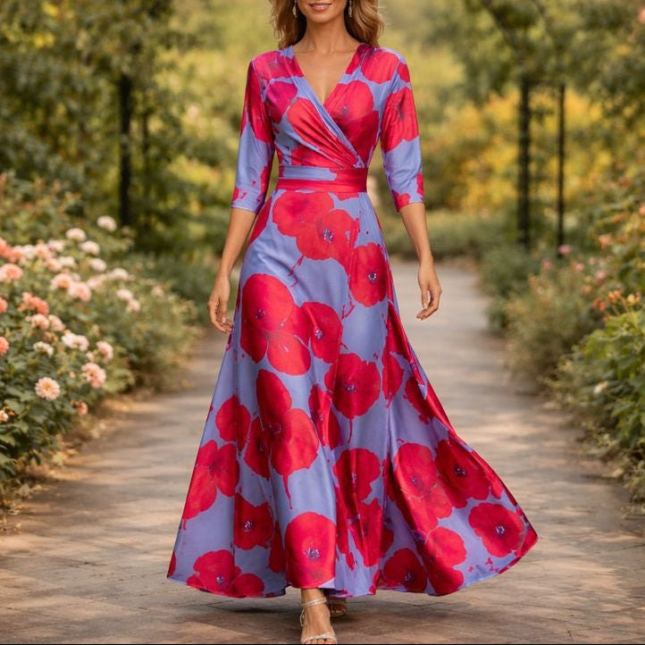 Fleur™ - Elegant kjole med V-udskæring