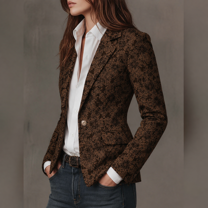 Estelle | Taljeret blazer i paisley-jacquard