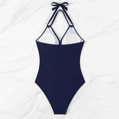 Shapewear-badedragt med wrap-effekt og tyl