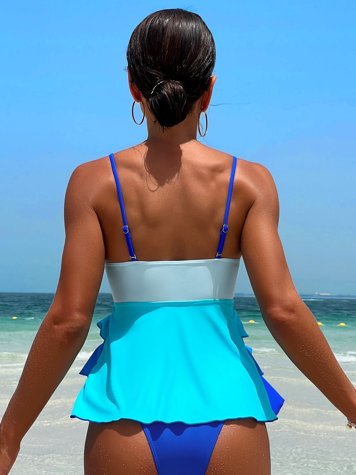 Ondina Tankini med shapewear-effekt – Badedragt med flæser