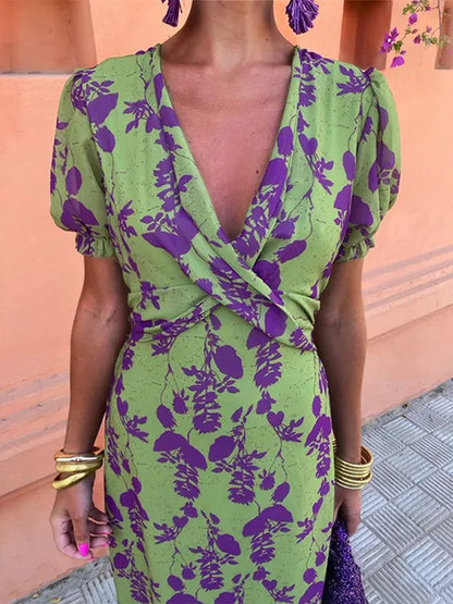 Lieke™ - Farverig sommerkjole