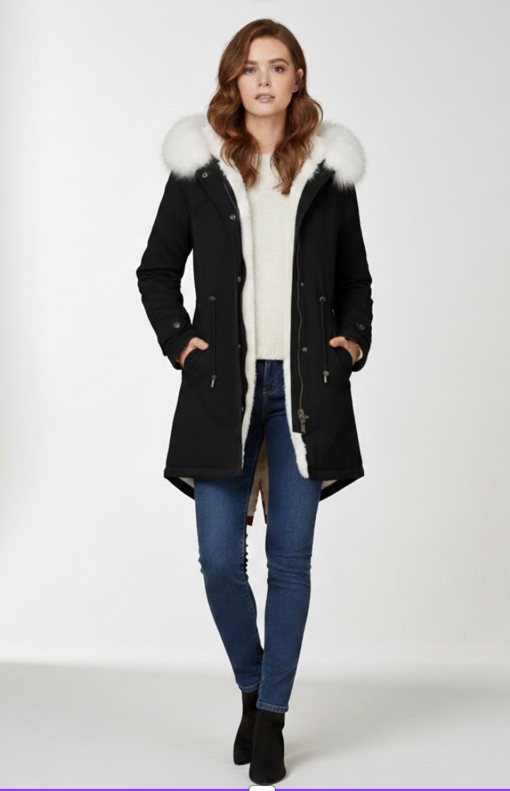 Giulia d’Hiver™ — Varm frakke med elegant hætte