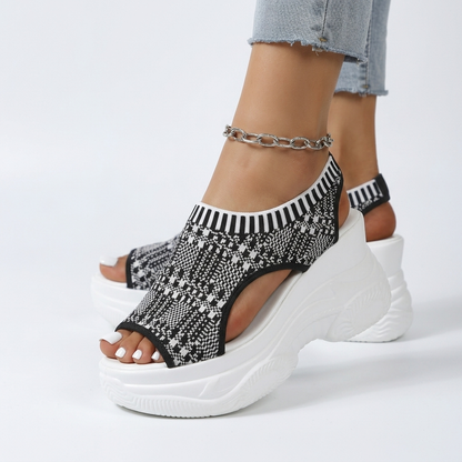 Roxelane™ — Plateausandal med strass, dristig urban chic