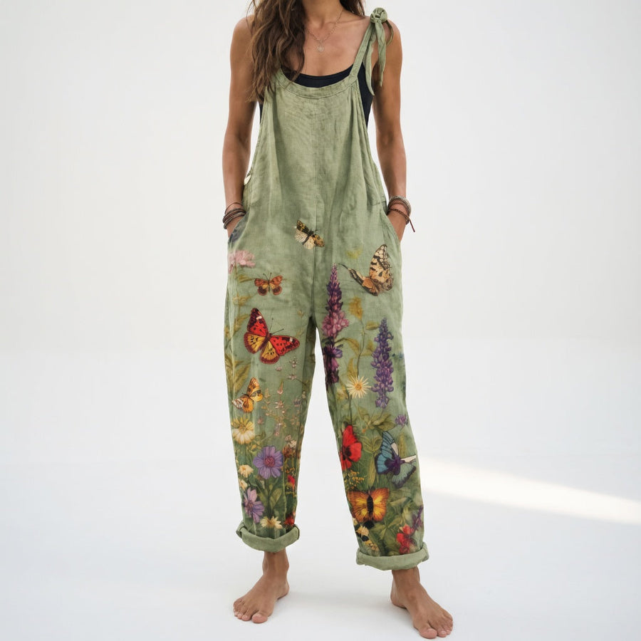 Valéane™ — Behagelig overall med naturinspireret blomsterkunst