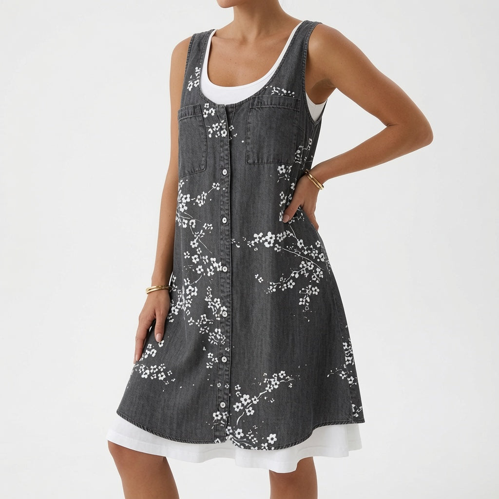 Marélia™ — Fluid denimkjole med hverdagscharme