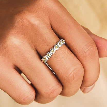 Marguerite Ring – Sølv & malet ynde
