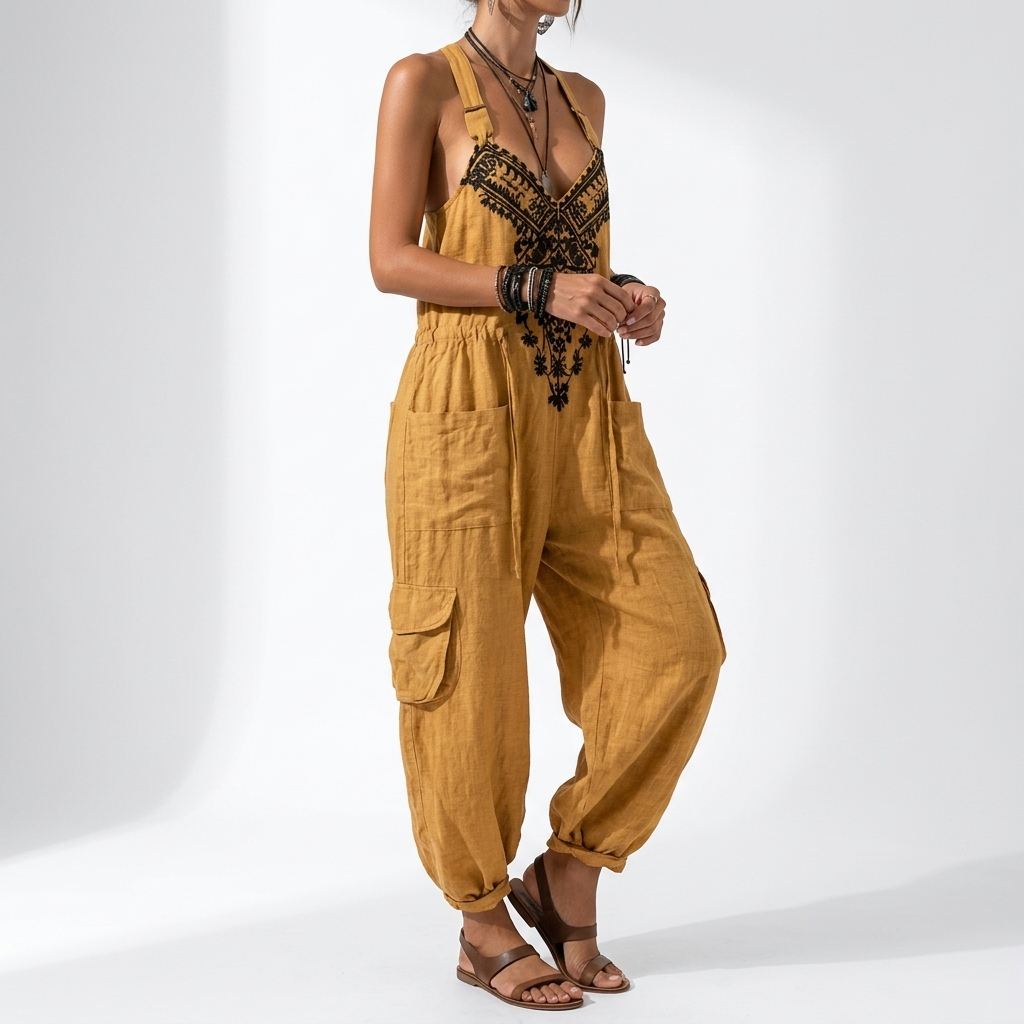 Évorélia™ — Flydende bohemejumpsuit med naturlig elegance