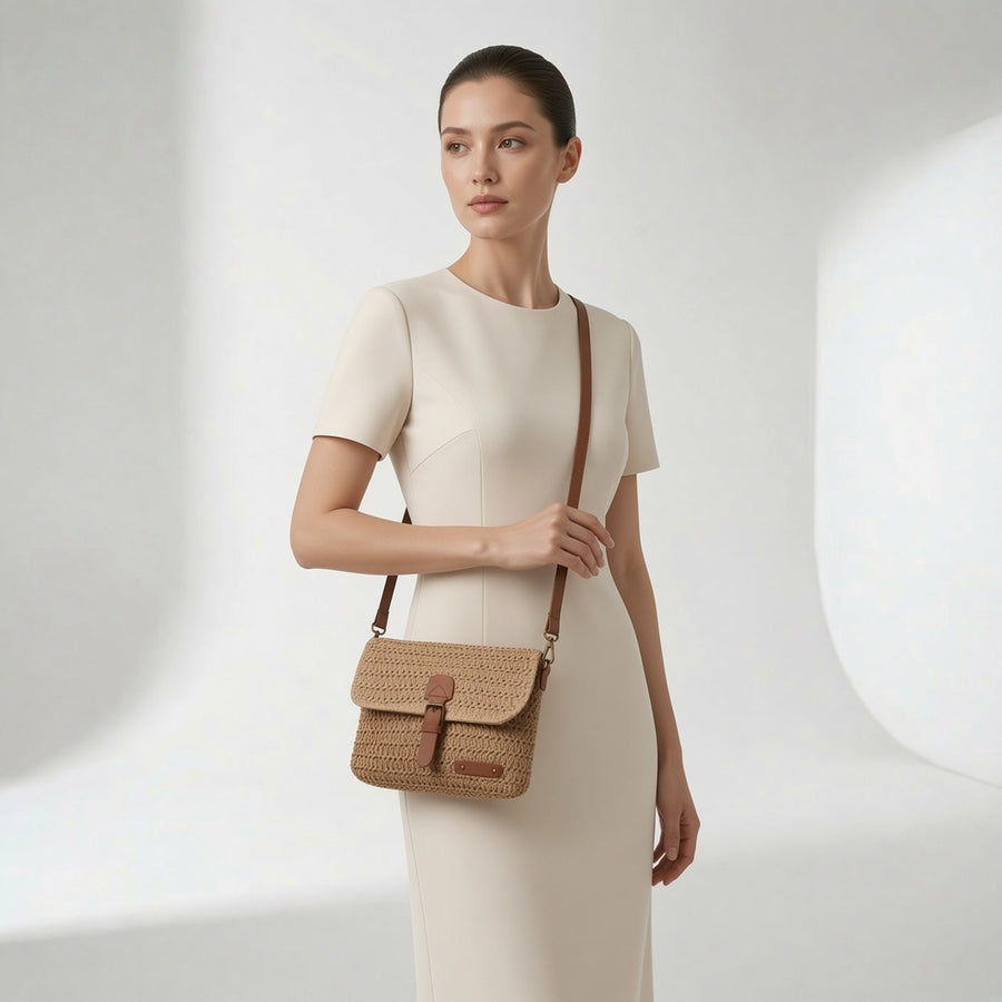 Calissia™ — Flettet crossbody-taske med boheme-charme