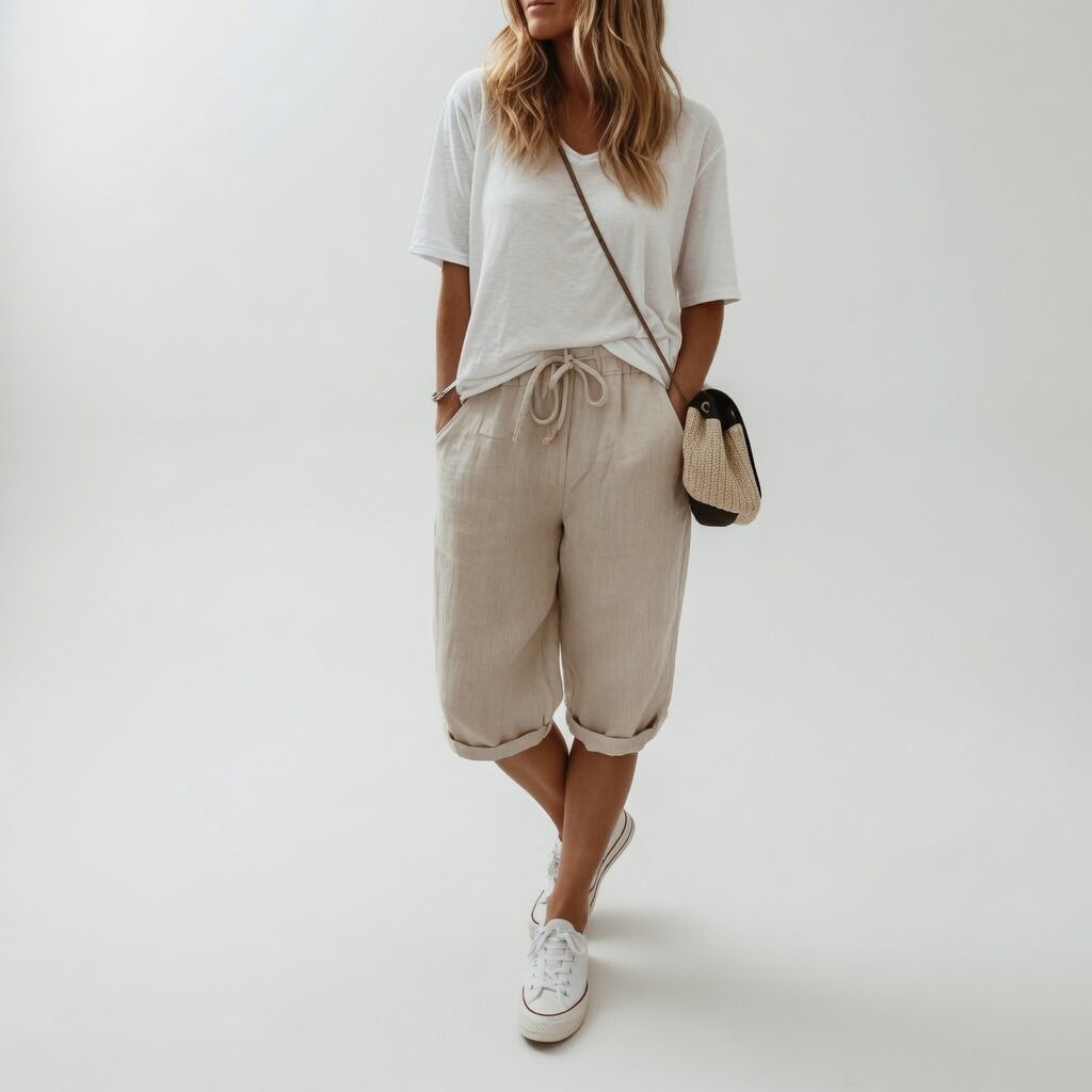 Fernande™ — Afslappede bermudashorts i 100 % bomuld i sommerstil