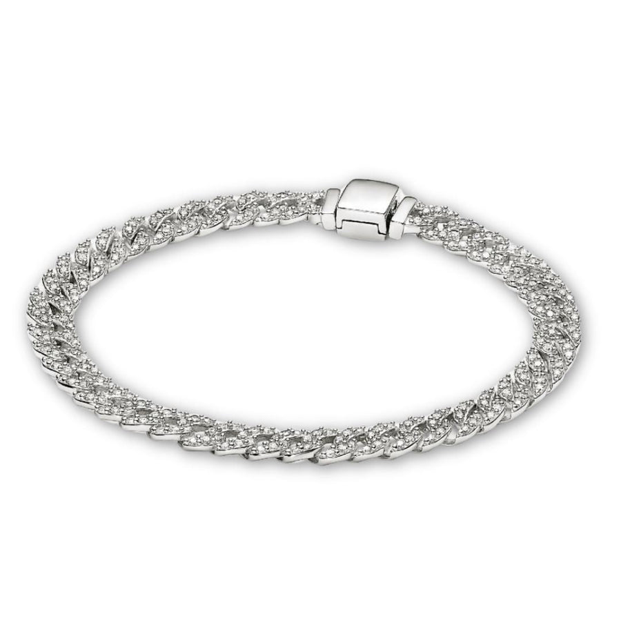 Cubansk armbånd med moissanit