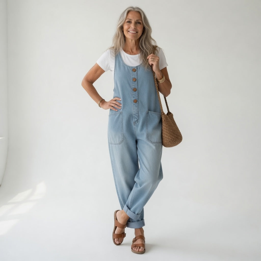 Margotine™ — Vid overall med knapper og afslappet frihed
