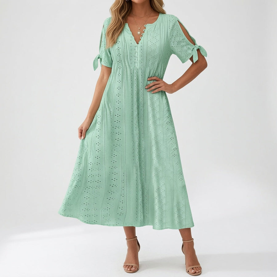 Lorélia™ — Broderet boheme-kjole med sommerlig elegance
