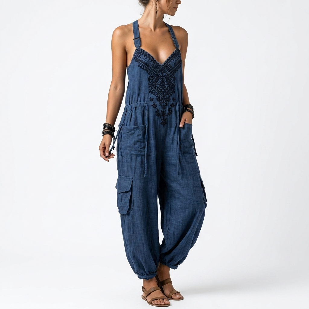 Évorélia™ — Flydende bohemejumpsuit med naturlig elegance