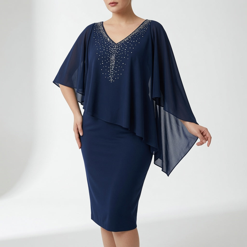 Marovelle™ — Elegant draperet kjole med raffineret glød