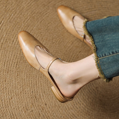 Luciana | Mary Jane-mules med mandelformet snude