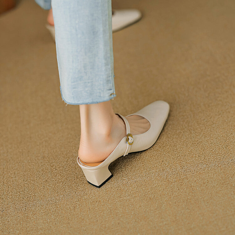 Manuela | Mary Jane-mules med hæl