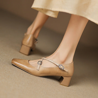 Marvane Kitten Heels i læder