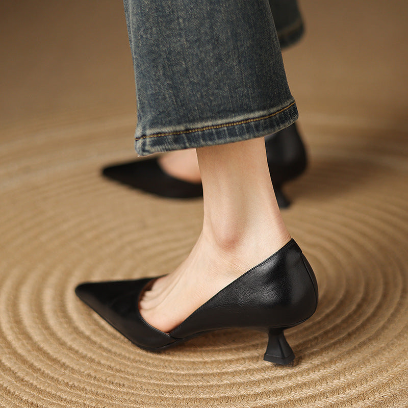 Ceyra Kitten Heels i læder
