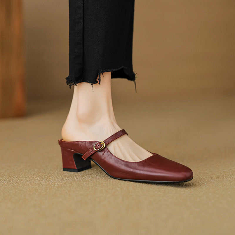 Manuela | Mary Jane-mules med hæl
