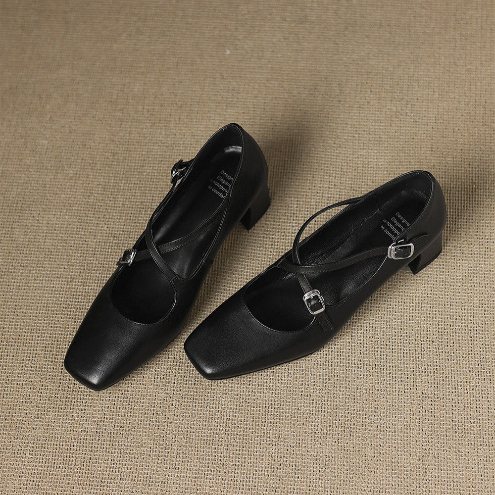 Marvane Kitten Heels i læder